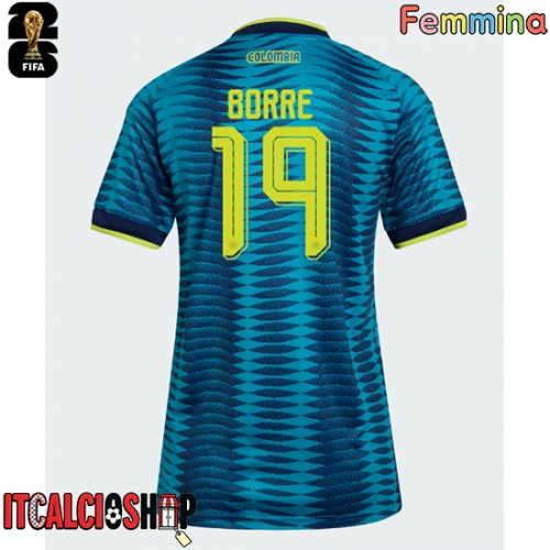 Colombia Rafael Santos Borre #19 Seconda Maglia Femmina Mondiali 2026 Manica Corta